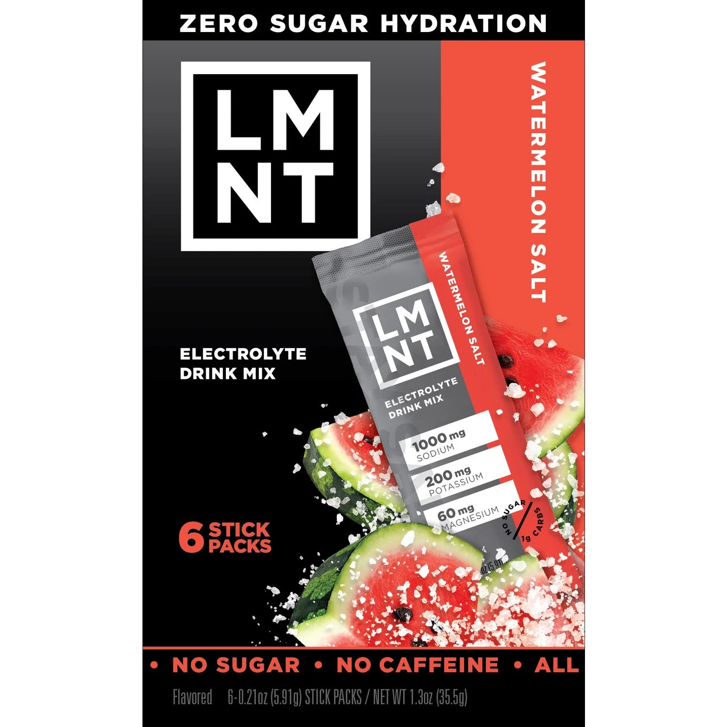 Zero Sugar Electrolyte Drink Mix - Watermelon - 6Ct