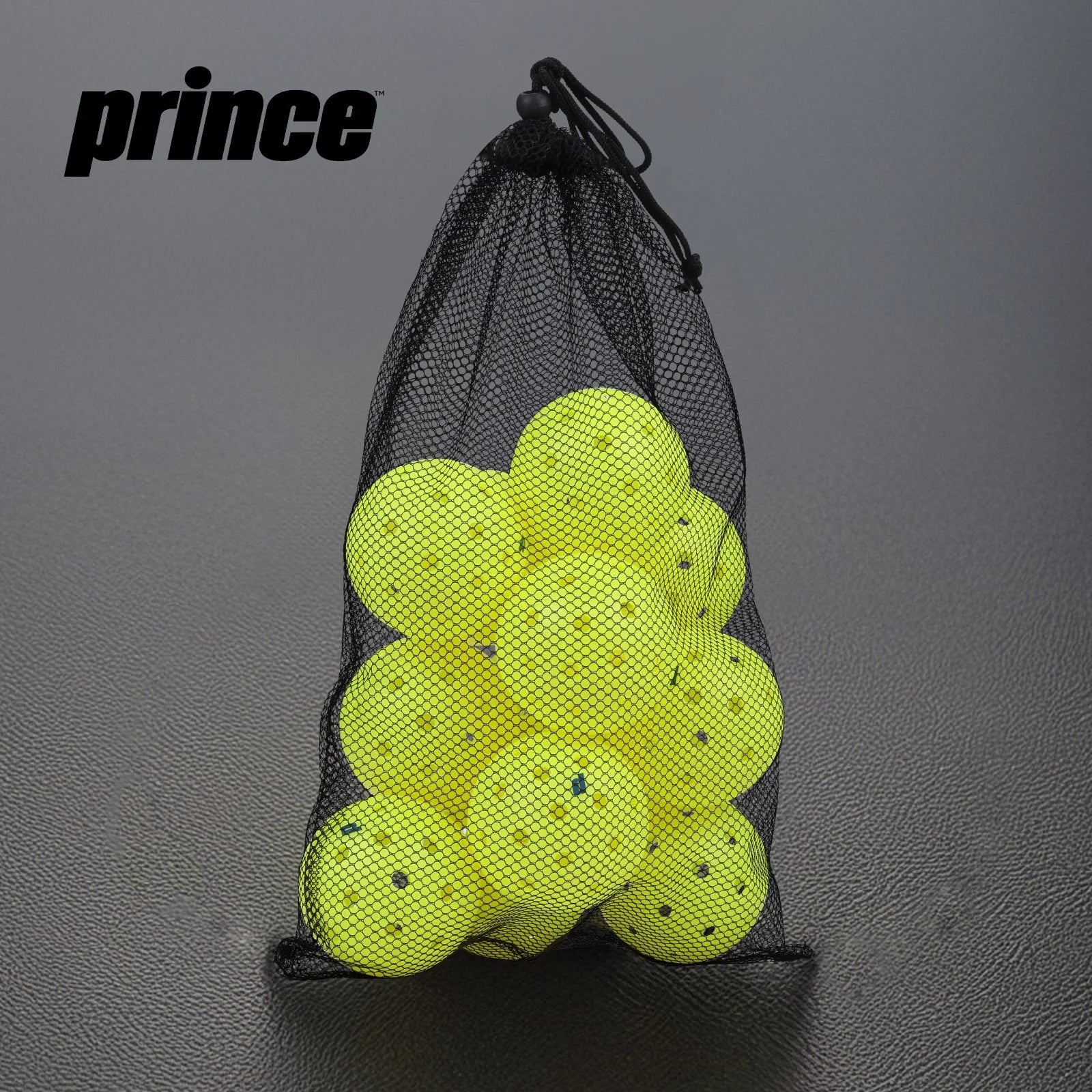 Outdoor Pickleball Balls – 12 Pack with Mesh Bag, USA Pickleball Approved, 40-Hole Precision Design, High-Visibility Neon Yellow