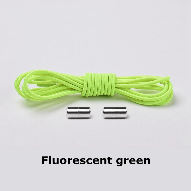 1Pair Elastic Shoelaces round No Tie Shoe Laces Sneakers Shoelace Kids Adult Elastic Laces One Size Fits All Shoes Dropshipping
