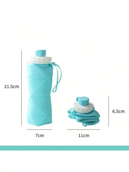 Silicone Collapsible Sports Water Bottles Outdoor Camping Folding Water Cup Large Capacity Travel Foldable Leakproof Kettle