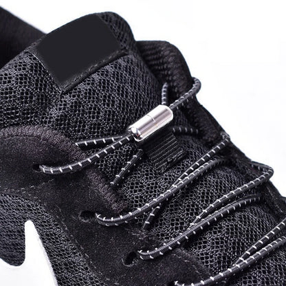 1Pair Elastic Shoelaces round No Tie Shoe Laces Sneakers Shoelace Kids Adult Elastic Laces One Size Fits All Shoes Dropshipping