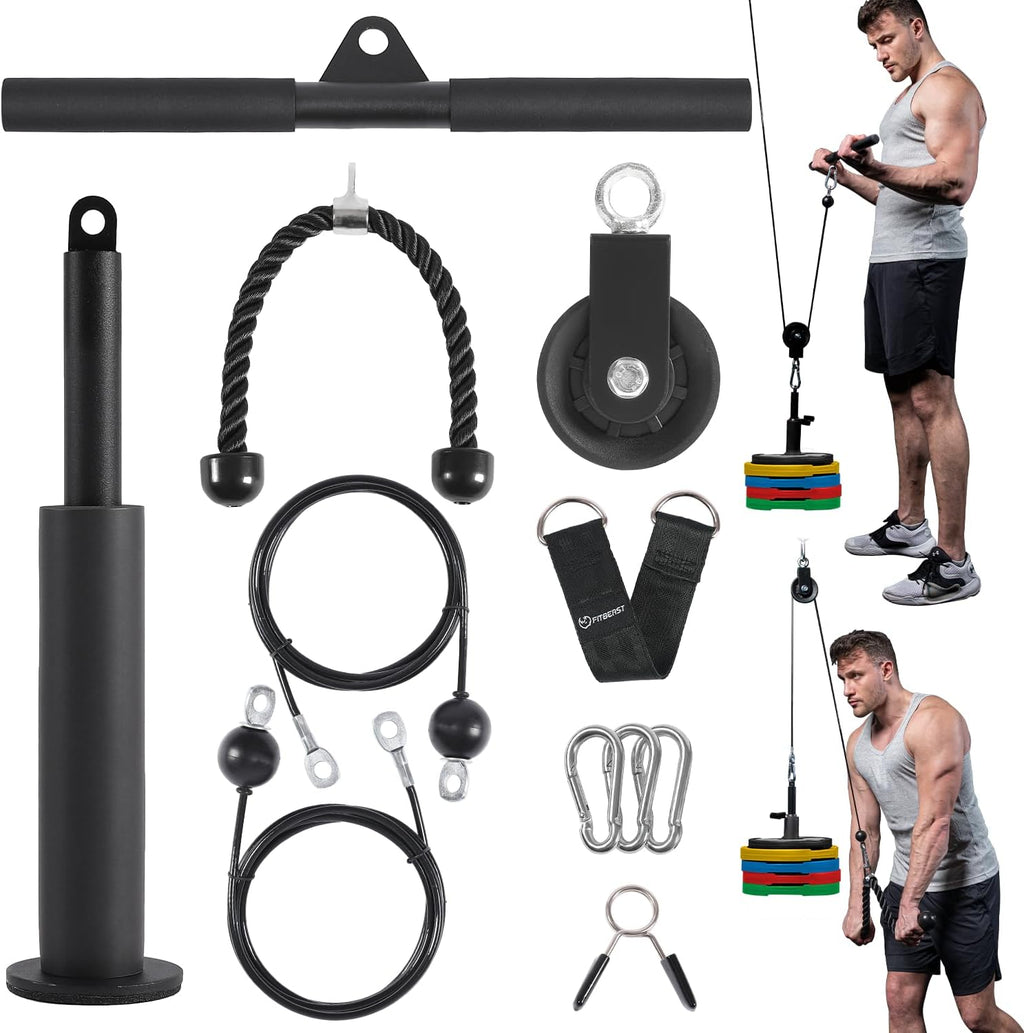Pulley System Gym, Cable Weight Pulley System for Gym LAT Pulldown, Biceps Curl Workout, Ideal Home Gym Equipment for Forearm, Shoulder, Strength Training