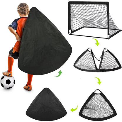 Soccer Goals for Backyard Set 2Pcs Portable Training Football Net Indoor and Outdoor Children’S Football Match Door Frame