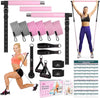 Pilates Bar Kit with Resistance Bands, Multifunctional Yoga Pilates Bar with Heavy-Duty Metal Adjustment Buckle, Portable Home Gym Pilates Resistance Bar Kit for Women Full Body Workouts