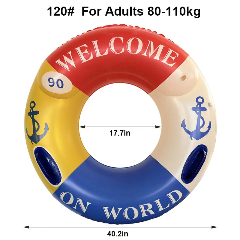 Inflatable Swimming Ring Adult Pool Float Swim Accessory Swim Tube Summer Water Sports Swimming Circle Swim Float ﻿ ﻿ ﻿ ﻿