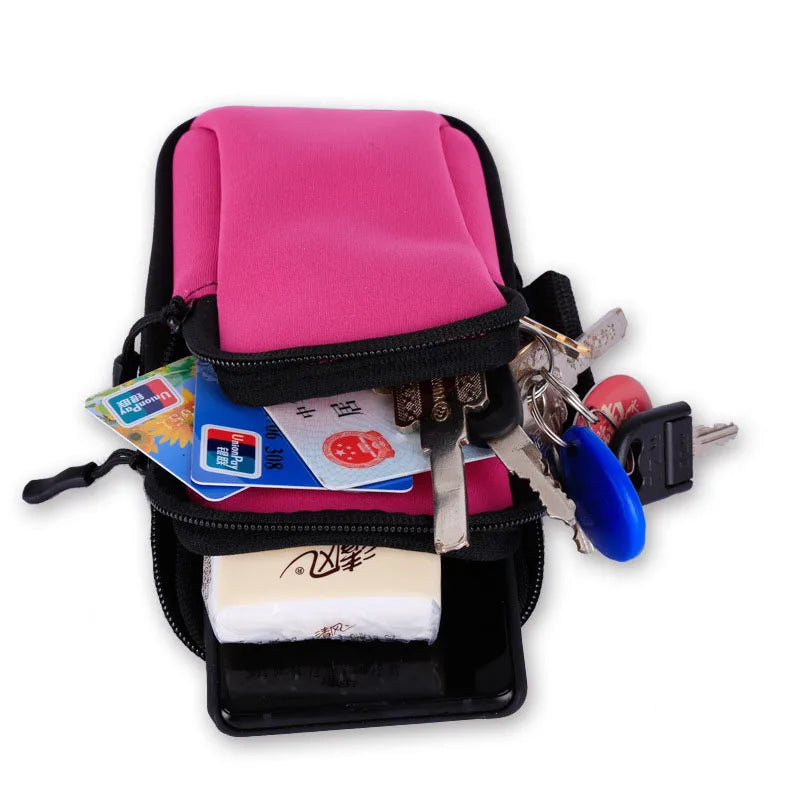 Sport Running Arm Bag Fitness Arm Band Bag Pouch Jogging Mobile Phone Holder Pouch Belt GYM Cover for Smartphone 6"