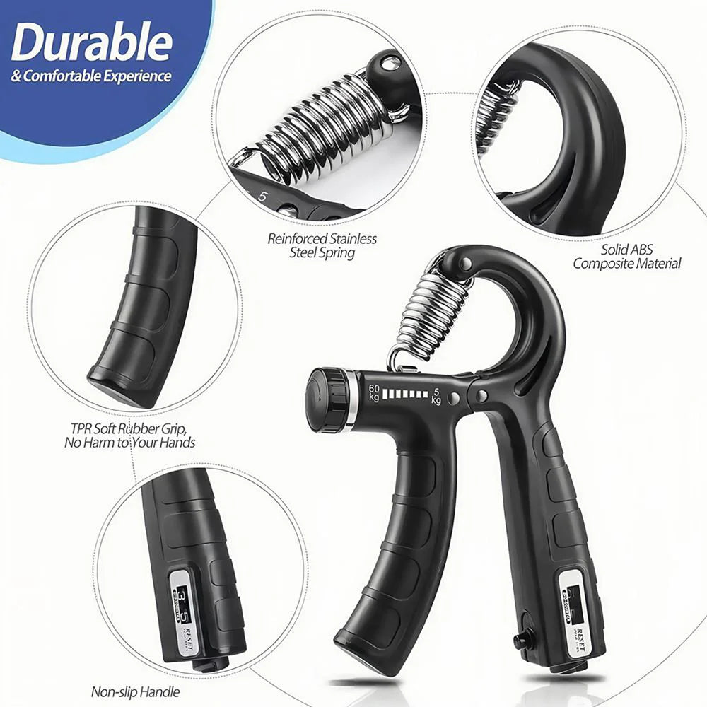 Grip Strength Trainer Forearm Strengthener Finger Stretcher Finger Exerciser Hand Gripper Strength Ring &amp; Stress Ball