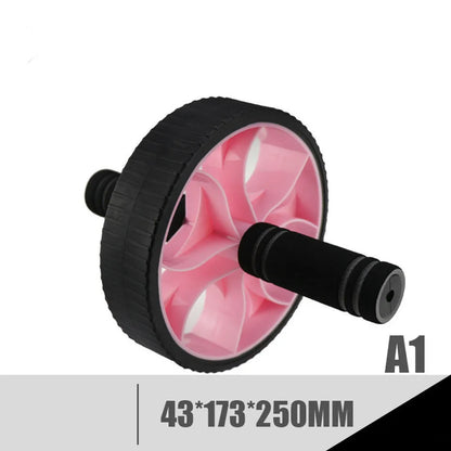 Professional Double-Wheeled Updated Ab Abdominal Press Wheel Rollers Home Gym Exercise Equipment for Body Building Fitness