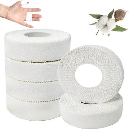 3/6Pcs Athletic Tape for Fingers Feet Sweat Volleyball Tape for Jiu Jitsu Bouldering Rock Climbing1.5Cm (White) Easy Tear
