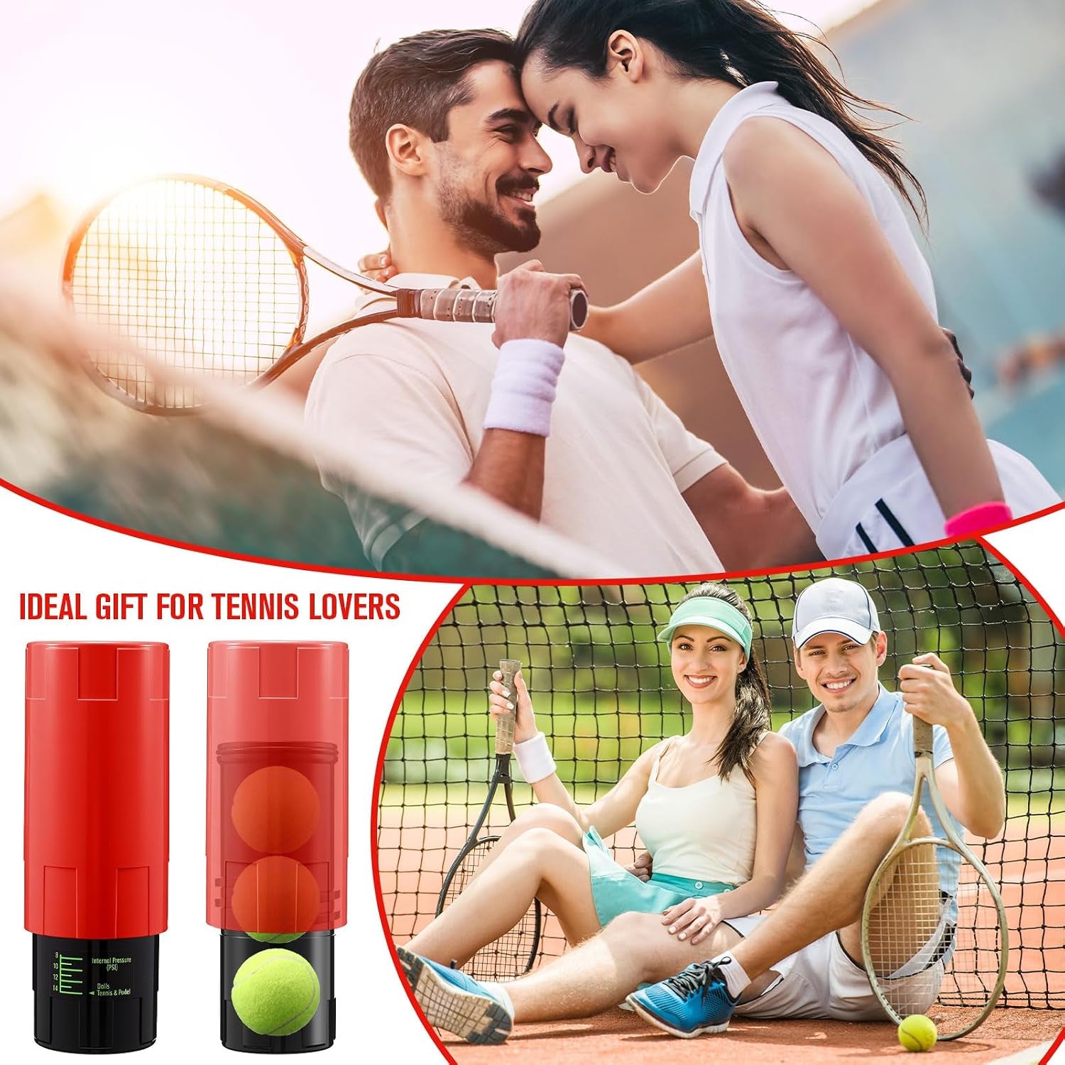 Tennis Ball Pressurizer for 3 Balls 14 Psi
