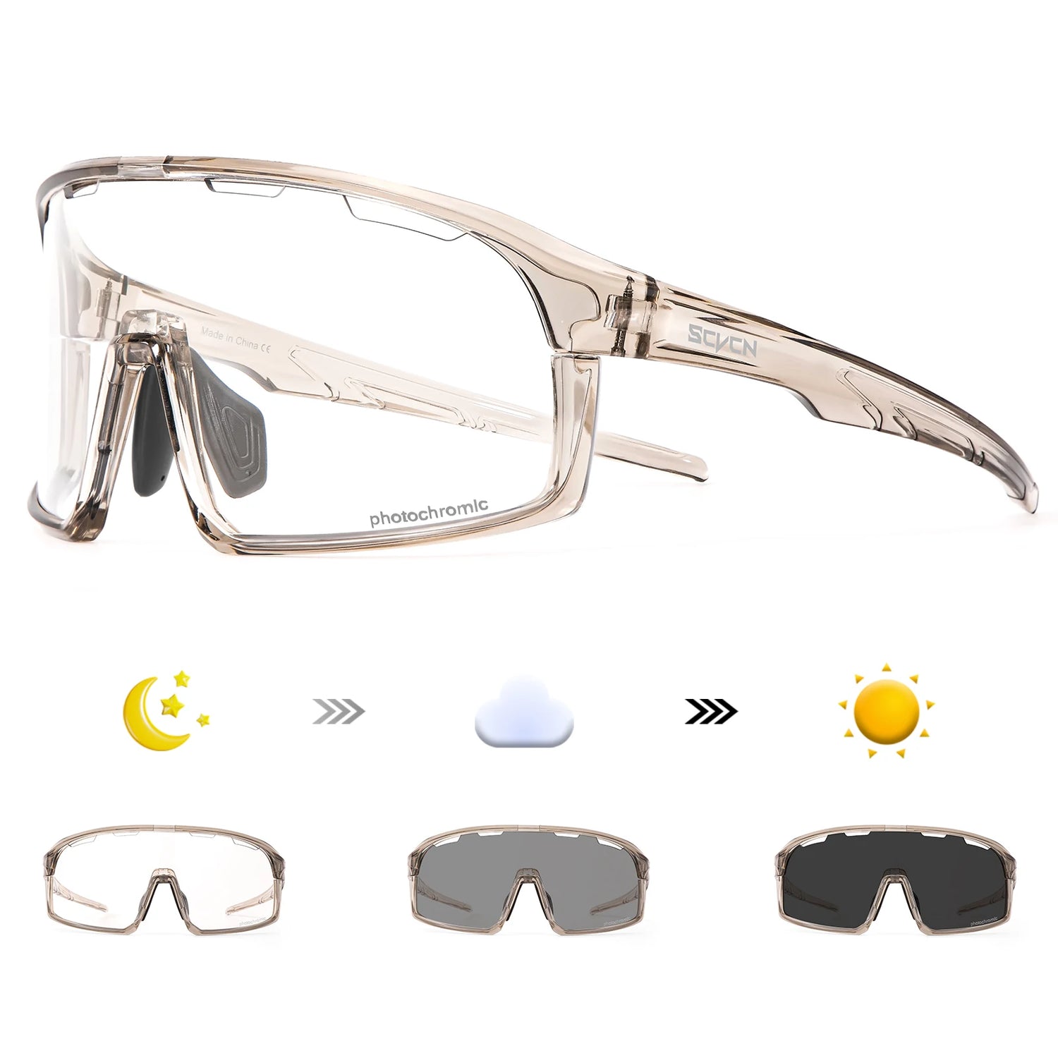 Photochromic Cycling Glasses Outdoor Sports Running Sunglasses Women UV400 Bicycle Goggles Men MBT Cycling Sunglasses