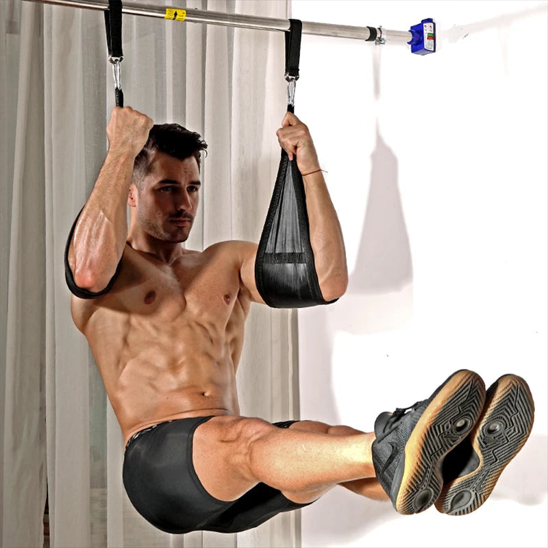 Hanging Ab Straps for Pull up Bar &amp; Core Strength Training - Soft Padded Exercise Straps for Ab Swing &amp; Leg Raises, Hang Bar Strap with 2 Steel Carabiners - Abs Equipment for Home &amp; Gym