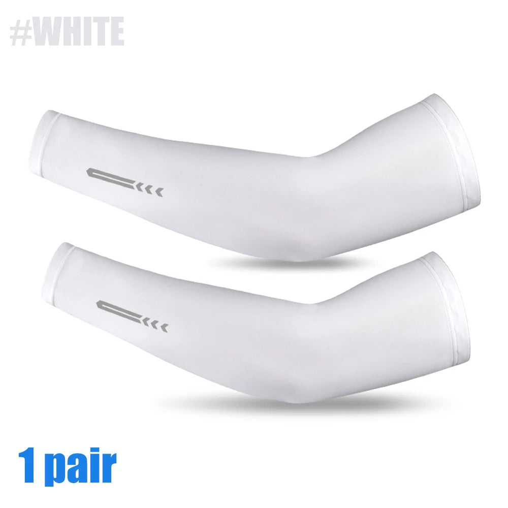 1 Pair UV Sun Protection Cooling Arm Sleeves for Men &amp; Women - UPF 50 Sports Compression Cooling Athletic Sports Sleeves