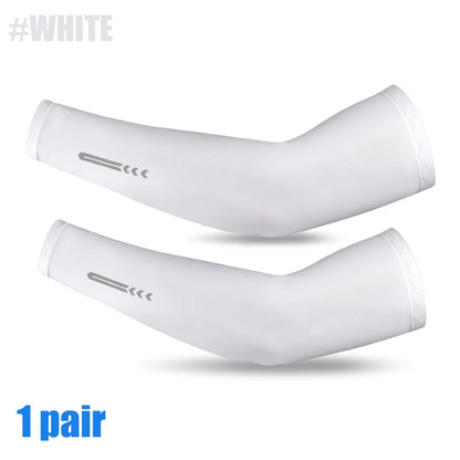 1 Pair UV Sun Protection Cooling Arm Sleeves for Men &amp; Women - UPF 50 Sports Compression Cooling Athletic Sports Sleeves
