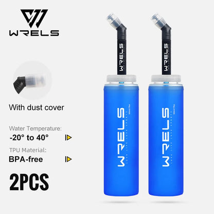 TPU Collapsible Soft Water Bottle for Hydration Pack Soft Flask Folding Water Bottles Bpa-Free Sports Running Bottles