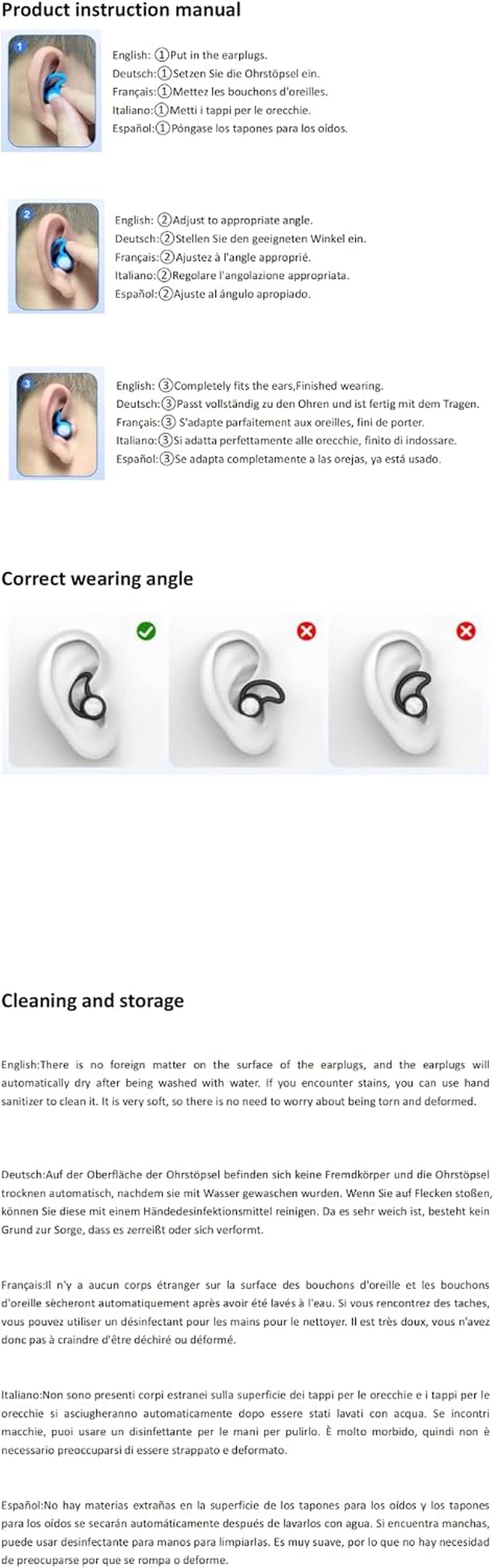 Swimming Ear Plugs Waterproof Earplugs - 3 Pairs Silicone Swim Ear Plugs for Adult Kids, Water Sports Earplugs for Showering, Bathing, Surfing - Keep Ear Water Out