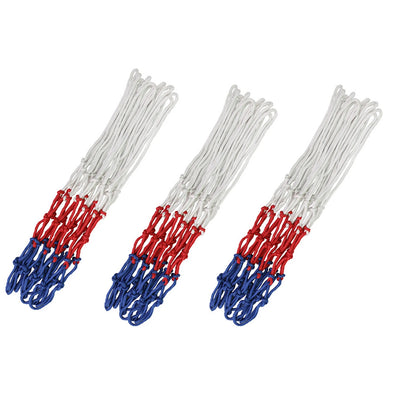 1-3X Standard Basketball Net Durable Polypropylene Fiber Outdoor Sports Basketball Tri-Color Basketball Net Mesh Replacement