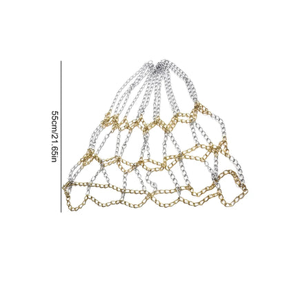 Durable Basketball Target Net Rustproof Galvanized Iron Chain Net Metal Chain Basketball Net for Basketball Hoop