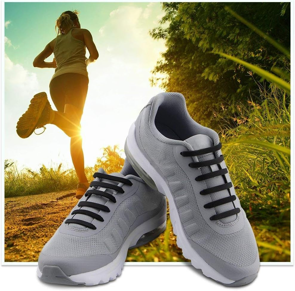 No Tie Shoelaces for Kids and Adults Stretch Silicone Elastic No Tie Shoe Laces