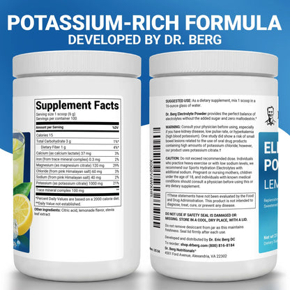 Electrolyte Powder Lemonade - Hydration Powder, 100 Servings