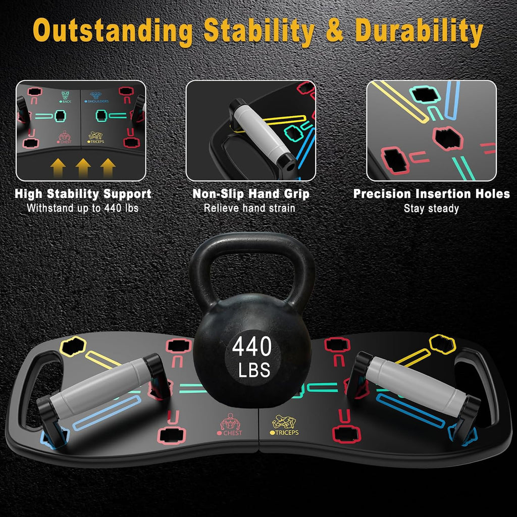 Push up Board, Portable Pushup Board for Men, Foldable Push up Bar | Multifunctional Pushup Handles for Floor, Strength Training Equipment for Home Gym, Suitable for Beginners and Teenagers