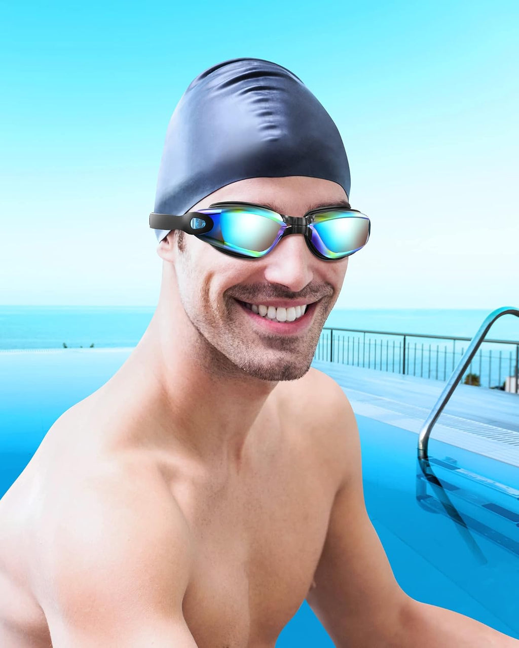 Swim Goggles, Swimming Goggles No Leaking Full Protect Adult Youth