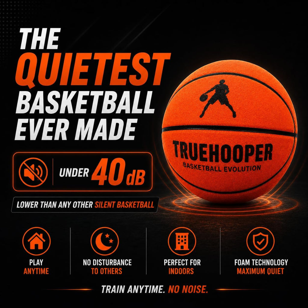 Silent Basketball – Size 7 Indoor Basketball (PRO Version) - Grooved Foam Basketball for Quit Dribbling and Indoor Training – Higher Bounce Noiseless Basketball - Non-Deforming Packaging