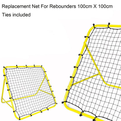Soccer Rebounder Net with 20 Elastic Ropes Kickback Football Practice Net Target Goal Rebound Net Beginner Training Aid