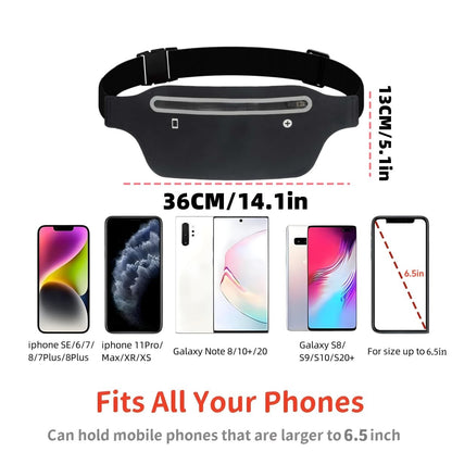 Slim Running Belt Fanny Pack Running Phone Hold Pouch Bag for Workout Jogging