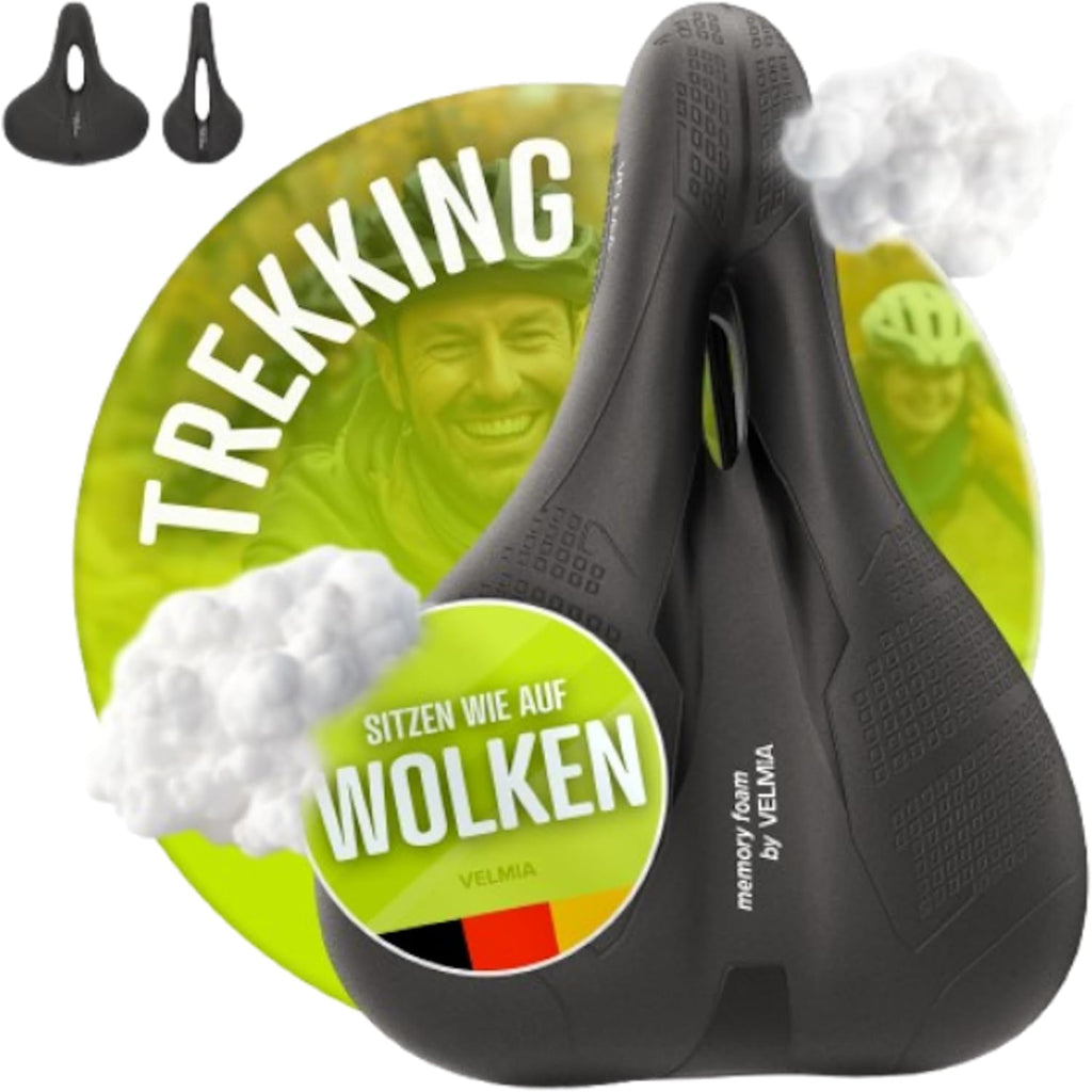 Bicycle Saddle - Comfortable Saddle for Men and Women - 3 Zone Concept - Waterproof Bicycle Seat with Ergonomic Design