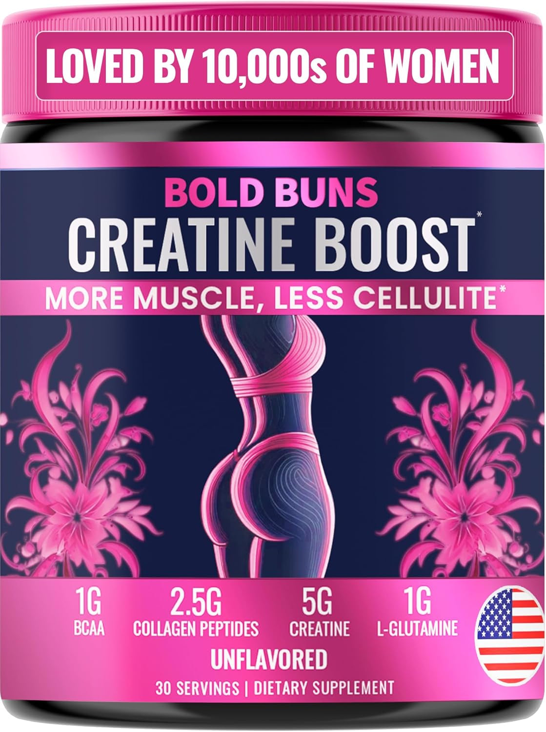 Creatine for Women - Booty Builder Supplement with Collagen &amp; BCAA - Supports Gl