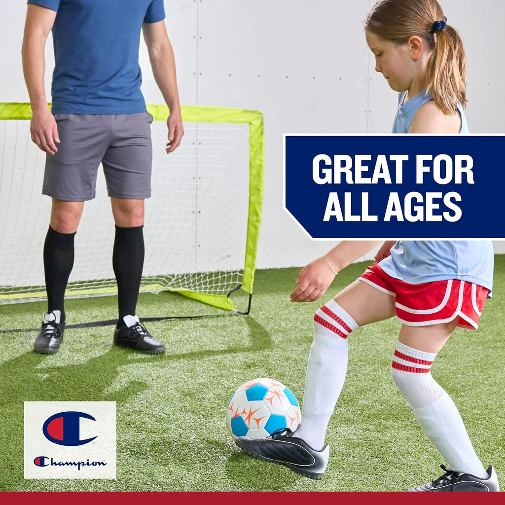 Prodigy Soccer Ball with Pump | 32-Panel Matte Finish | Butyl Bladder | Indoor & Outdoor | Youth & Adult Training | 6" Pump Included
