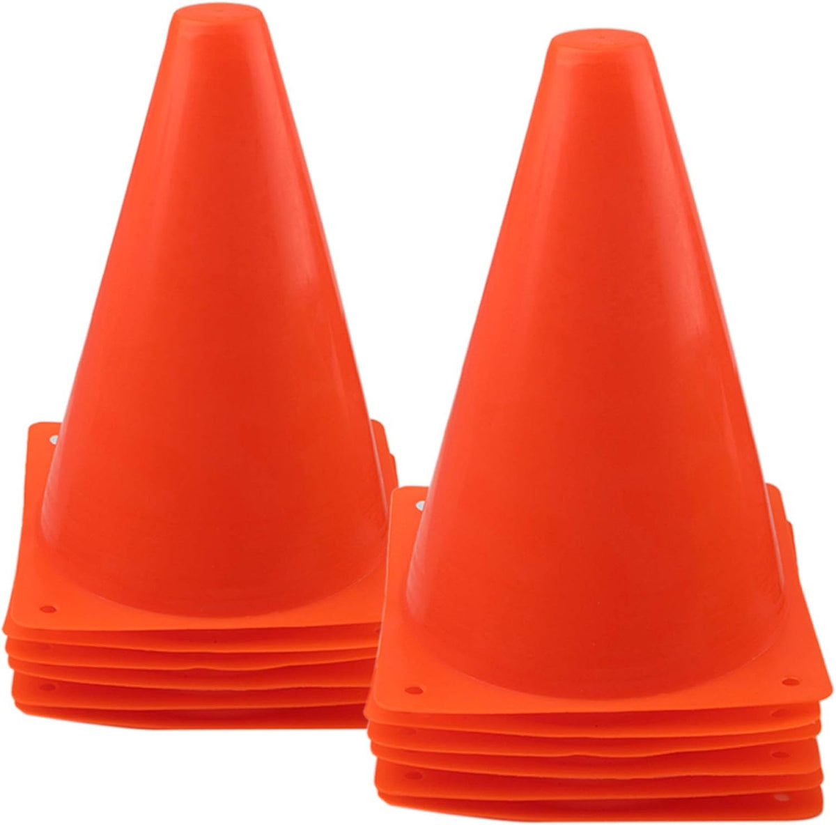 7 Inch Plastic Traffic Cones Sport Training Agility Marker Cone | for Soccer, Skating, Football, Basketball, Indoor and Outdoor Games