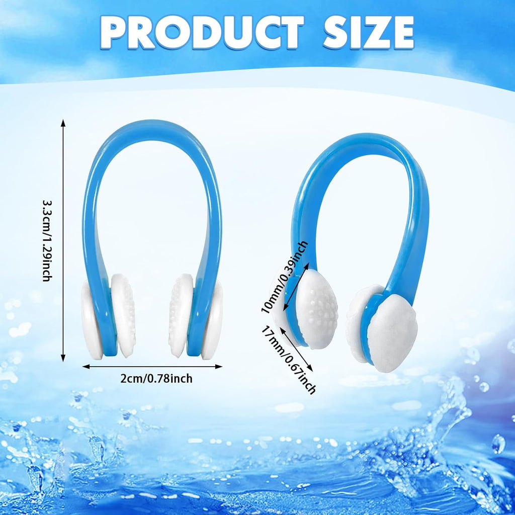 15Pcs Swimming Nose Clips, Nose Plugs for Swimming with Waterproof Silica Gel for Kids and Adults