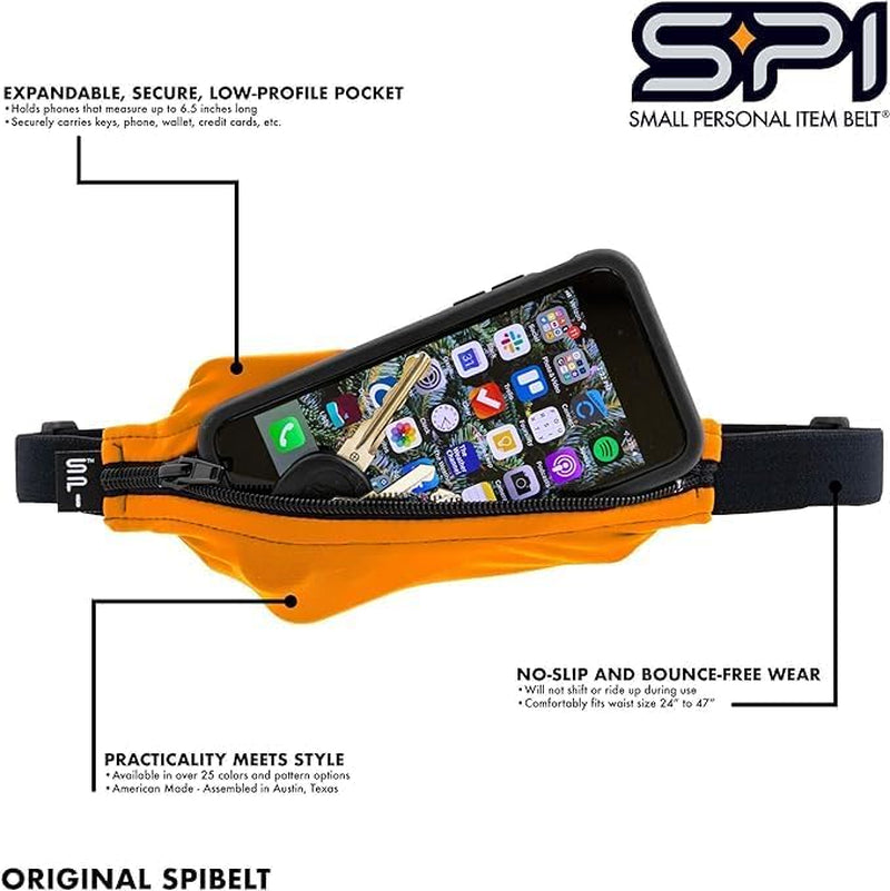 Running Belt Original Monochromatic, Women Men, Phone Holder for Running, Running Fanny Pack, Holder for Phone, Running Waist Pack, Adjustable Waist, [Fits All Phones]. White W/White Zipper