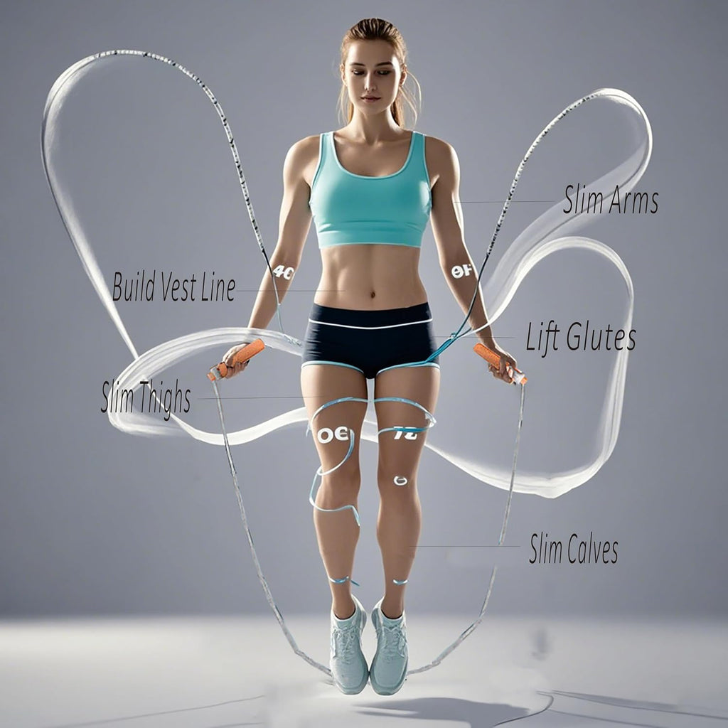 Jump Rope, Workout Equipment,Sports and Fitness Exercise Jump Rope for Kids for Fitness Adjustable with Counter Skipping Rope and Fitness for Men,Women,Kids,Girls,Boys