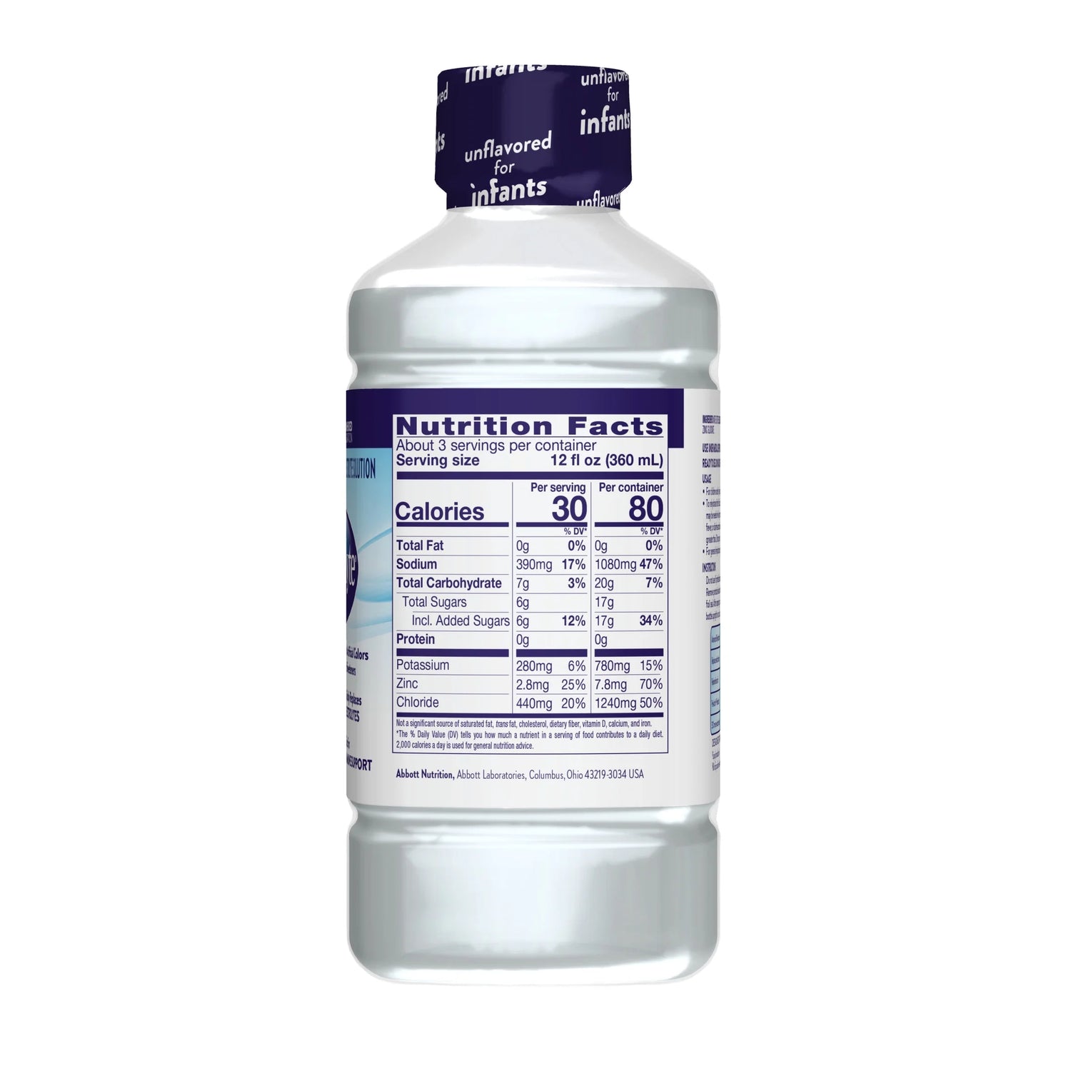 (4 Pack)  Electrolyte Drink, Unflavored, 1 Liter