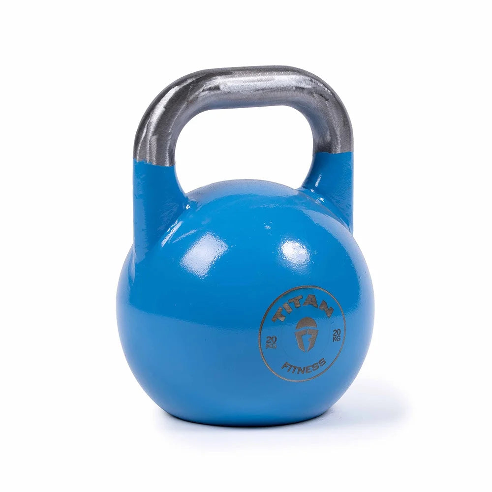 20 KG Competition Kettlebell, Color-Coded Blue, 35Mm Handle