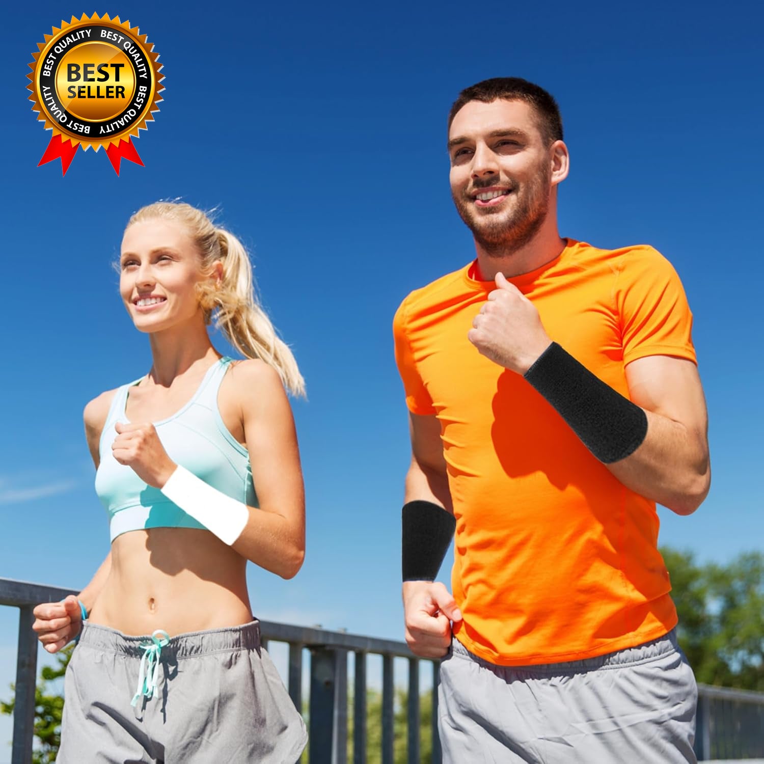 6 Inch Wrist Sweatbands Tennis Wrist Bands Absorbent Sweat Band for Men