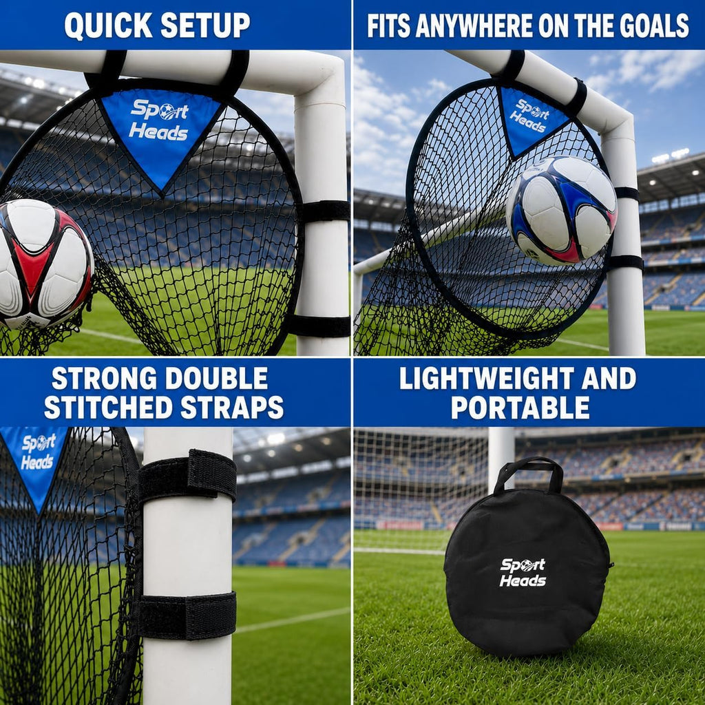 Soccer Goal Target Training Equipment - Top Bins Soccer Target Goal (2Pc)