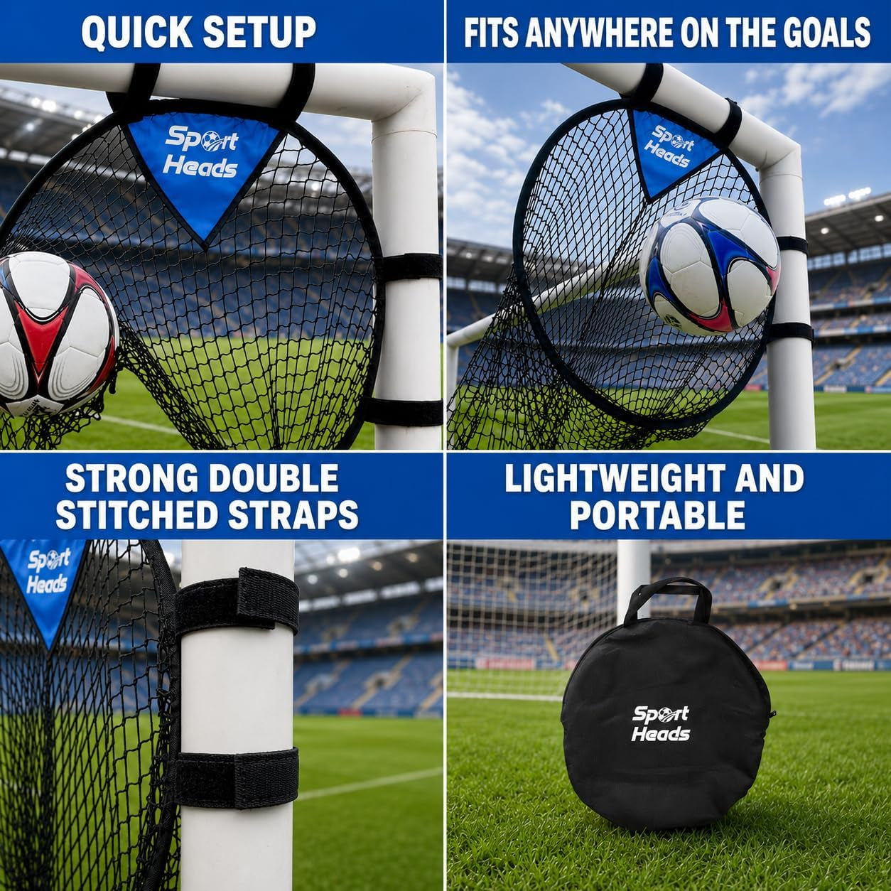Soccer Goal Target Training Equipment - Top Bins Soccer Target Goal (2Pc)