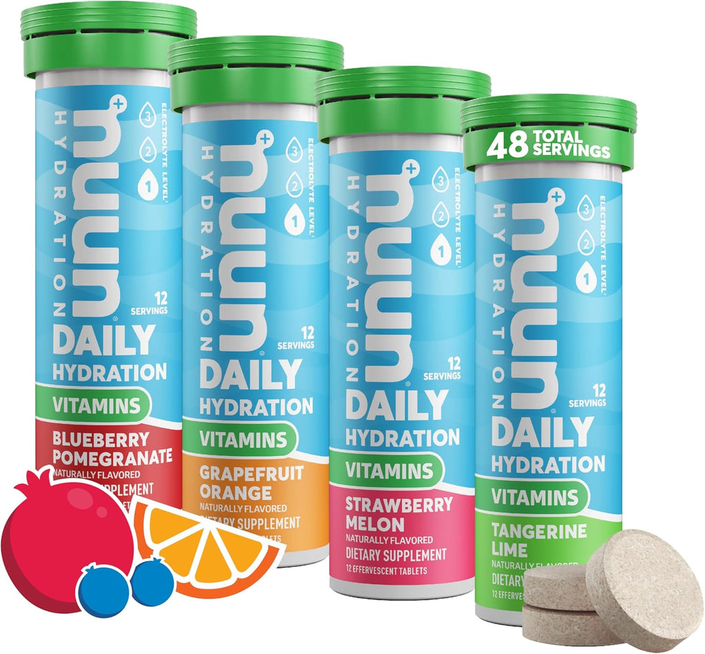 Vitamins Electrolyte Tablets Mixed Fruit, GF & Vegan, 4 Pack | 48 Servings with Vitamin D, C, E, A, & B6, Folic Acid, Magnesium & 4 Other Essential Electrolytes, Gluten Free & Vegan