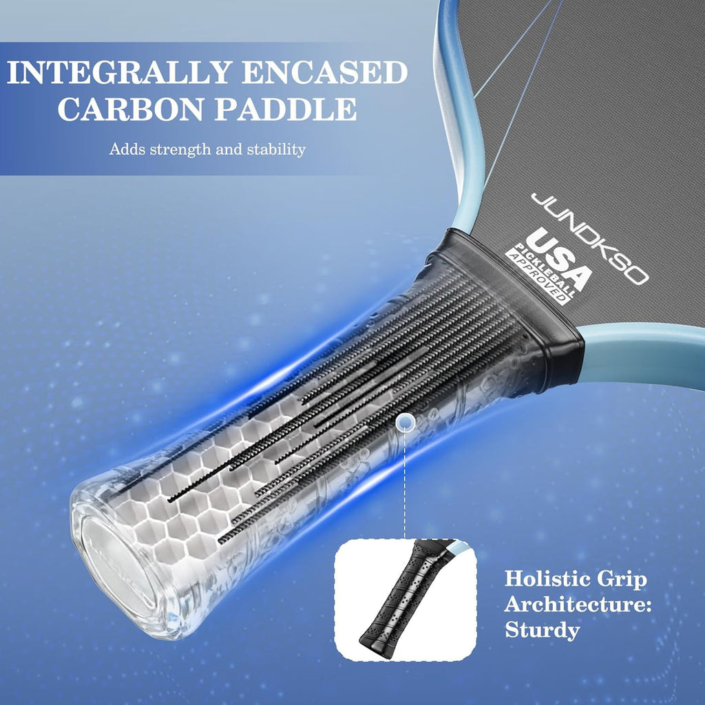 Pickleball Paddles Set of 2 - Composite Carbon Fiber Pickle Ball Paddle - USAPA Approved Pro Pickle Racket - Portable Outdoor Sports Equipment - Men'S and Women'S Training or Game Gift Set