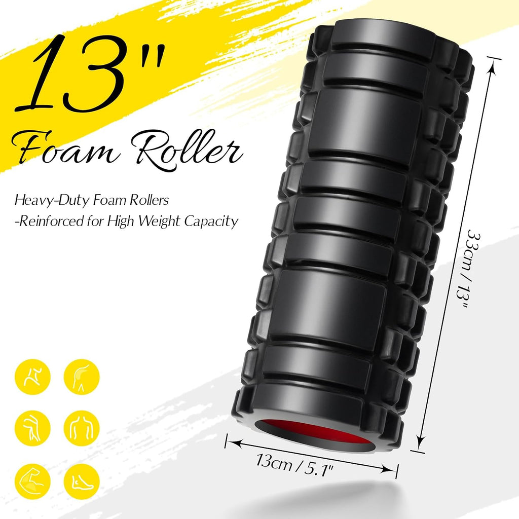Foam Roller for Deep Tissue Massager Multi Density Massage Roller | Exercise Patented Roller for Muscle Massage & Myofascial Trigger Point Release Back Roller Improves Mobility, Pilates, Yoga
