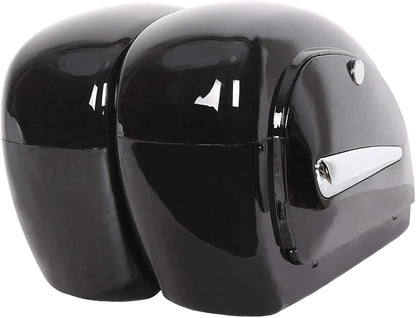 Universal Motorcycle Saddle Bags W/ Lights &amp; Locks Fit Motorcycle Crusier Honda Yamaha Harley Suzuki Kawasaki