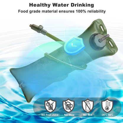 Cycling Hydration Bladder - 3L Leakproof Water Bag for Backpacks (BPA Free) USA