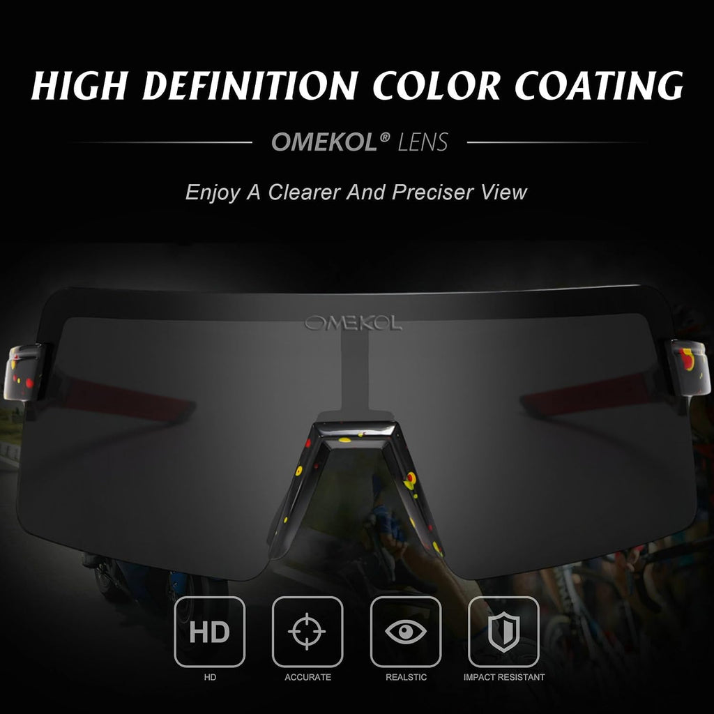 Two Sizes for Adults and Youth Polarized Sunglasses Men Women Outdoor Sport Baseball Glasses UV400 Cycling Eyewear
