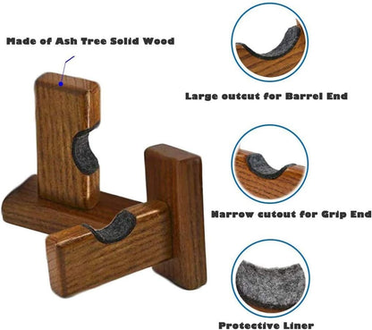 Baseball Bat Display Case Wall Mount Bat Holder Hanger Solid Ash Tree Handmade