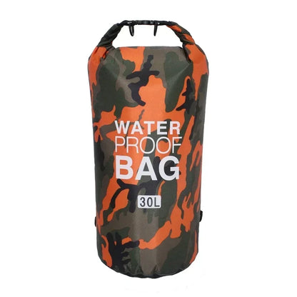 30L Outdoor Camouflage Waterproof Dry Bags Portable Rafting Diving Dry Bag Sack PVC Swimming Bags for River Trekking