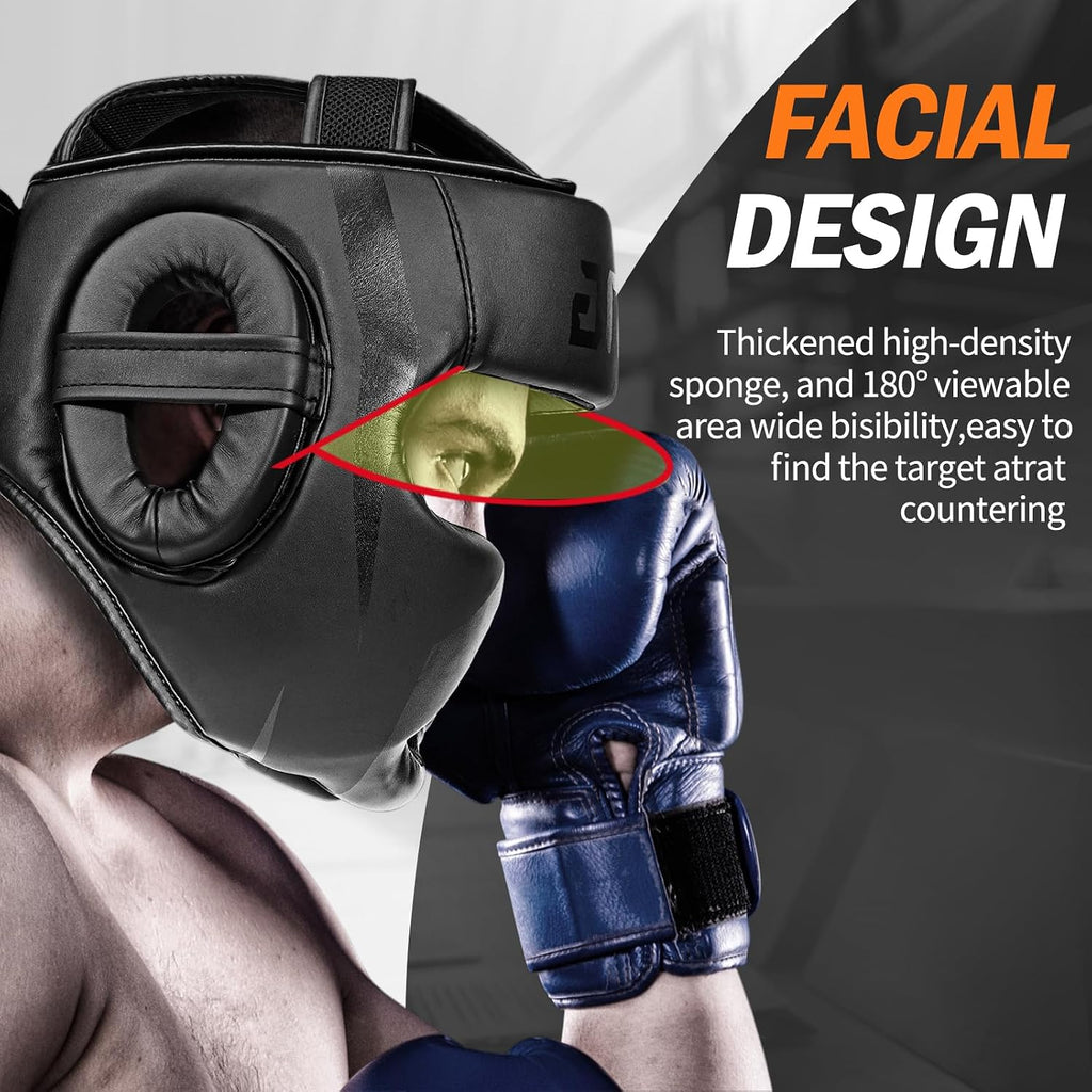 Boxing Headgear for MMA, Muay Thai,Sparring Training | Head Gear for Kickboxing,Grappling, Sparring, Kickboxing, Muay Thai,Karate, Taekwondo,Martial Arts